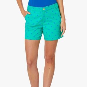 Lilly Pulitzer Womens Gretchen High Rise Short 00 Botanical Green Hotter Spot